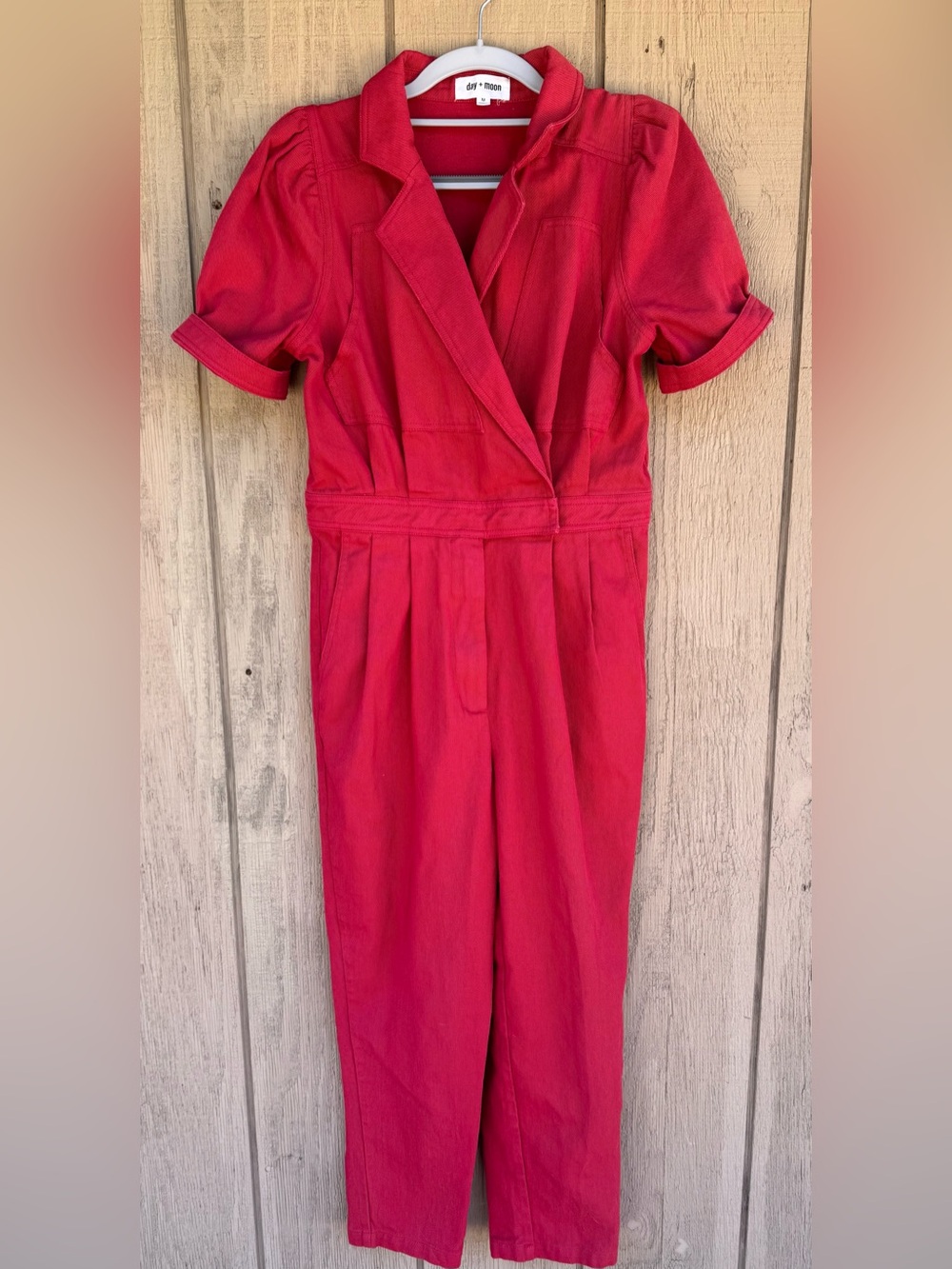 Day + Moon Women's Red Jean Jumpsuit medium